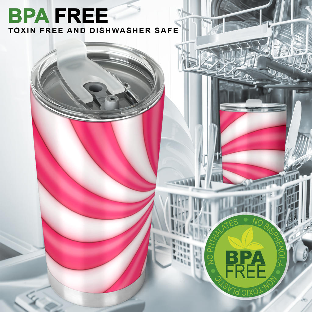 Vortex Twist Swirl Candy Print Tumbler