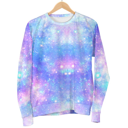 Galaxy Stardust Pastel Color Print Women Long Sleeve Sweatshirt