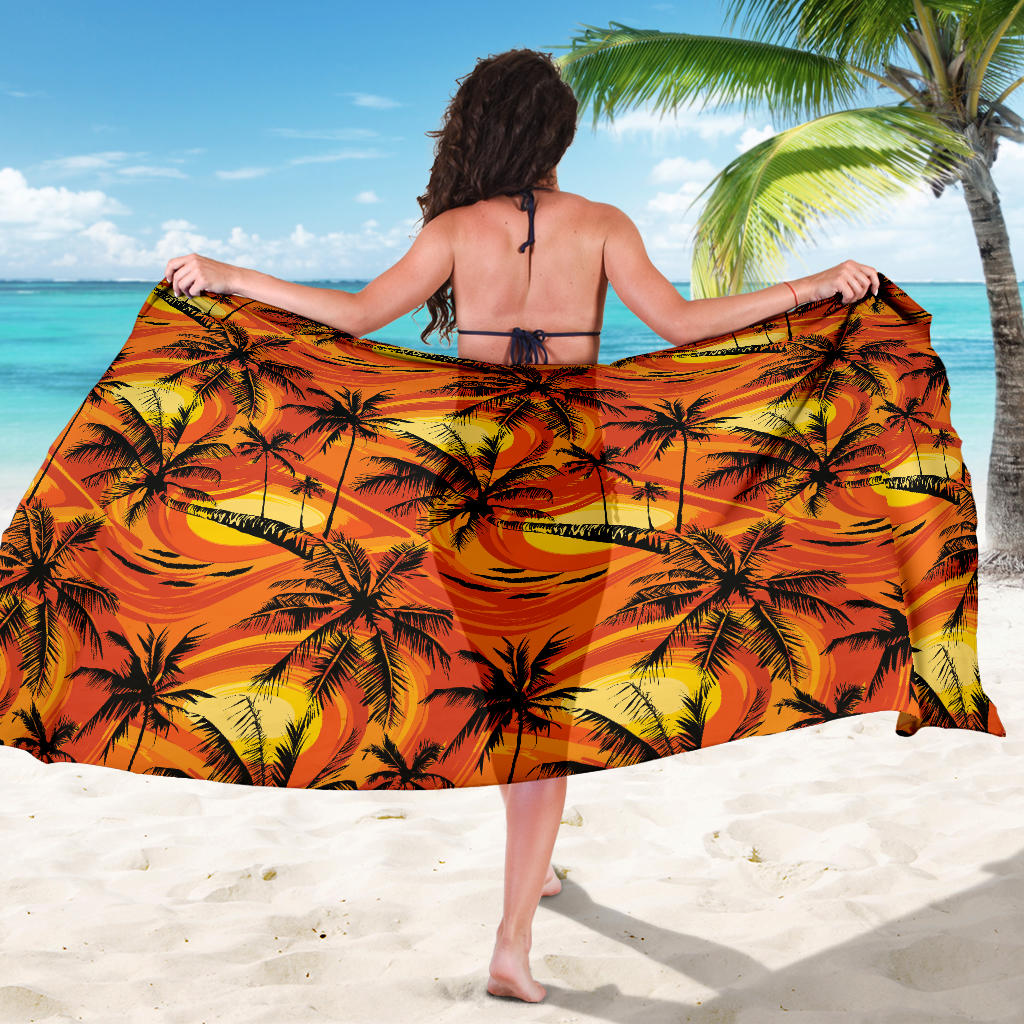 Palm Tree Pattern Print Design A02 Sarong Pareo Wrap