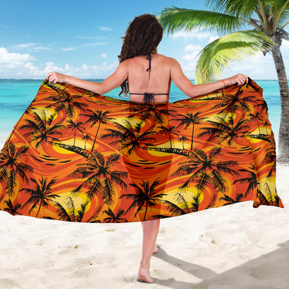 Palm Tree Pattern Print Design A02 Sarong Pareo Wrap