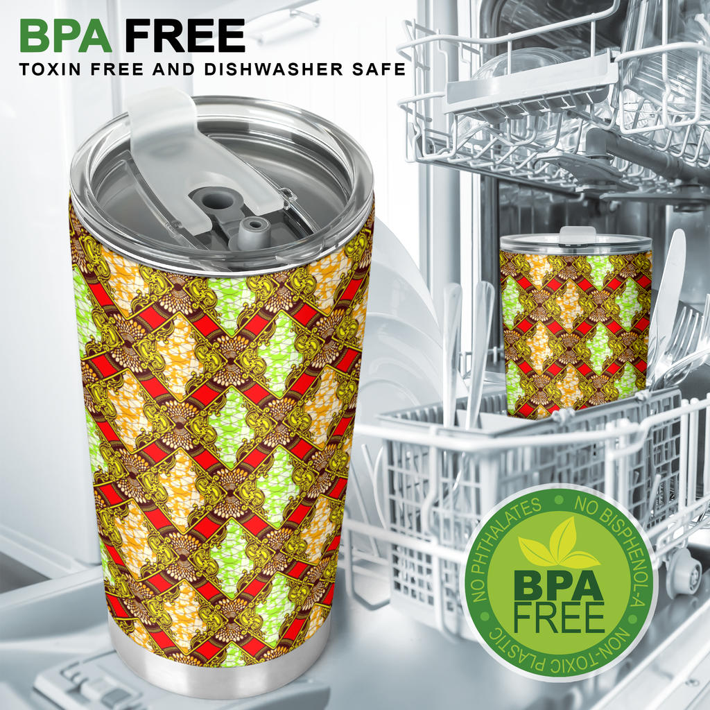 African Classic Print Pattern Tumbler