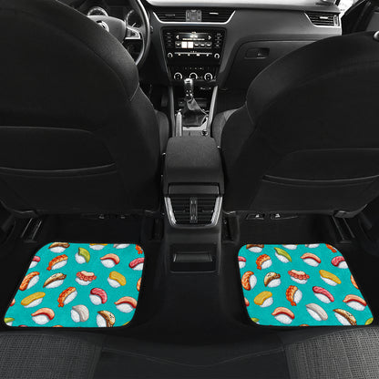 Sushi Themed Print Car Floor Mats Front Back