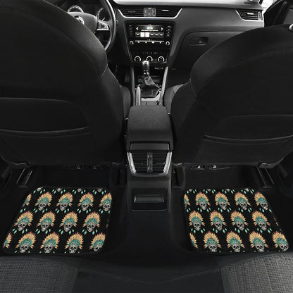 American indian Skull Pattern Car Floor Mats Front Back