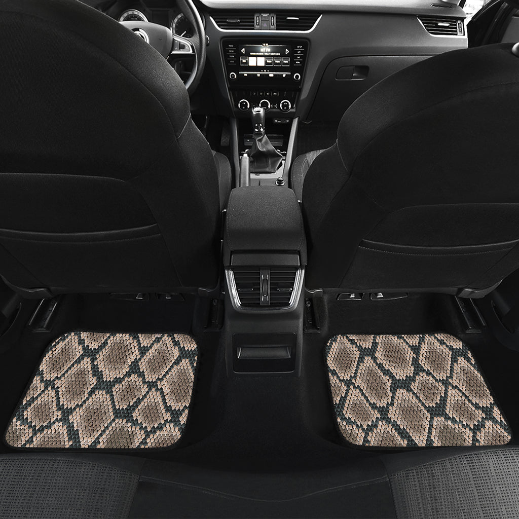Snake Skin Design Print Car Floor Mats Front Back