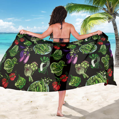 Lettuce Pattern Print Design 01 Sarong Pareo Wrap