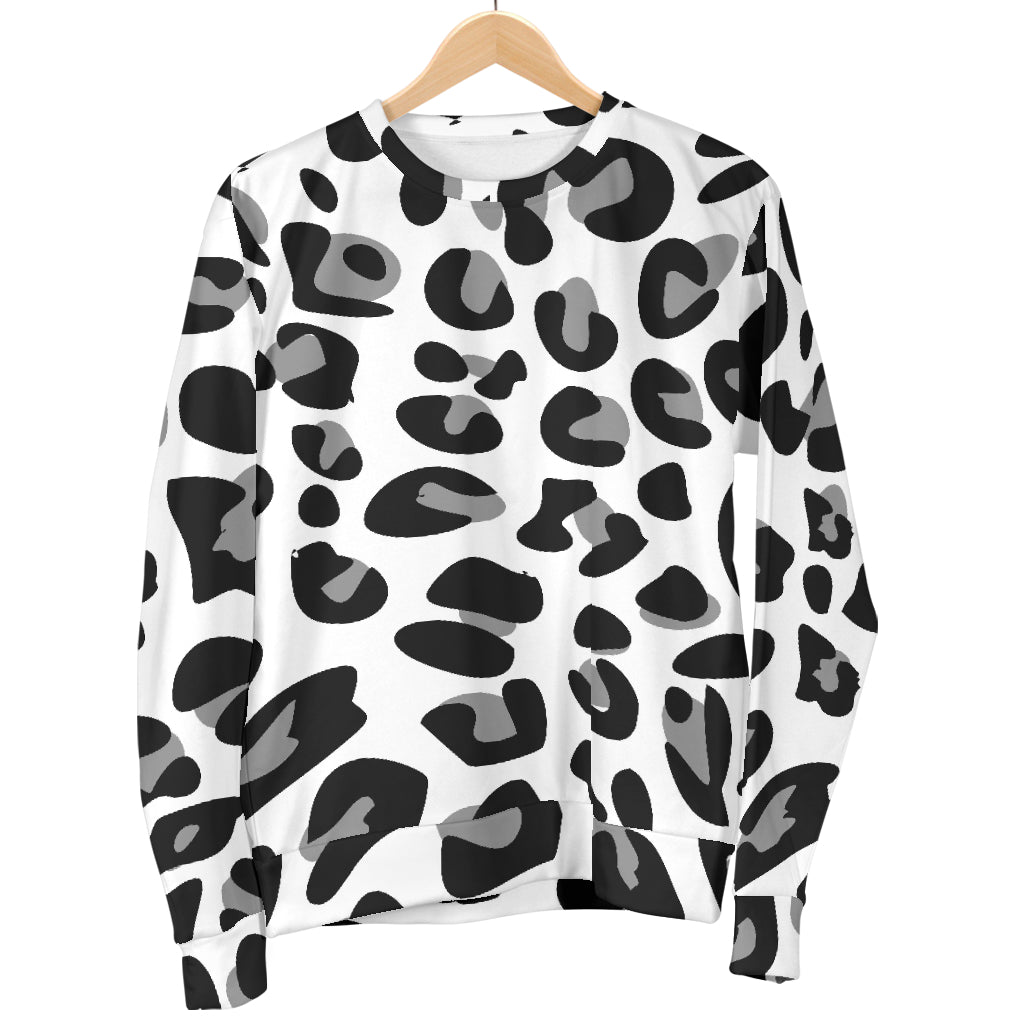 Snow Leopard Skin Print  Men Long Sleeve Sweatshirt