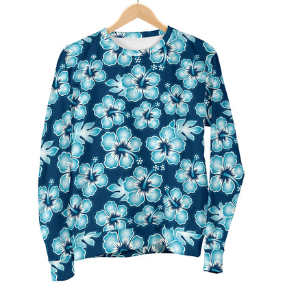 Hibiscus Flower Hawaiian Themed Women Long Sleeve Sweatshirt