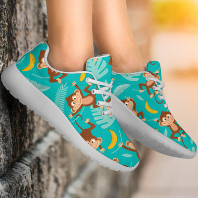 Monkey Happy Design Themed Print Athletic Shoes