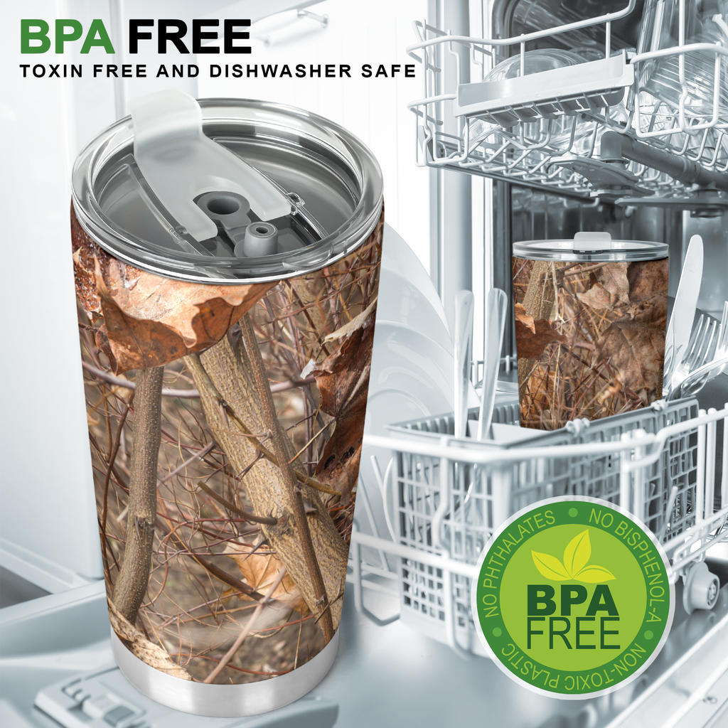 Camo Realistic Tree Forest Autumn Print Tumbler
