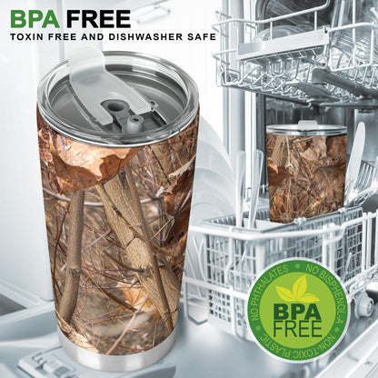 Camo Realistic Tree Forest Autumn Print Tumbler