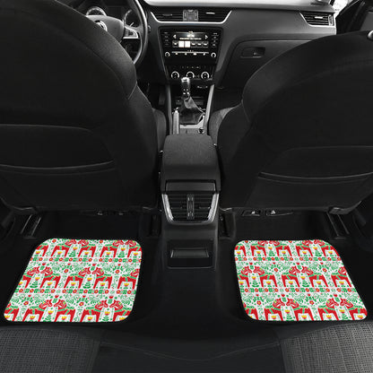Swedish Dala Style Pattern Car Floor Mats Front Back