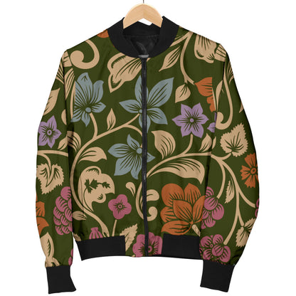Floral Vintage Print Pattern Men Bomber Jacket