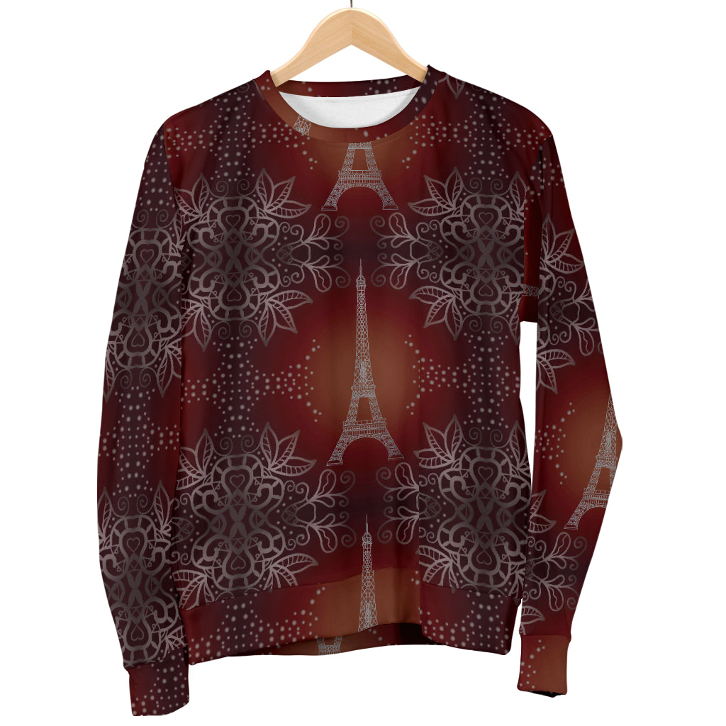 Eiffel Tower Drawing Print Men Long Sleeve Sweatshirt
