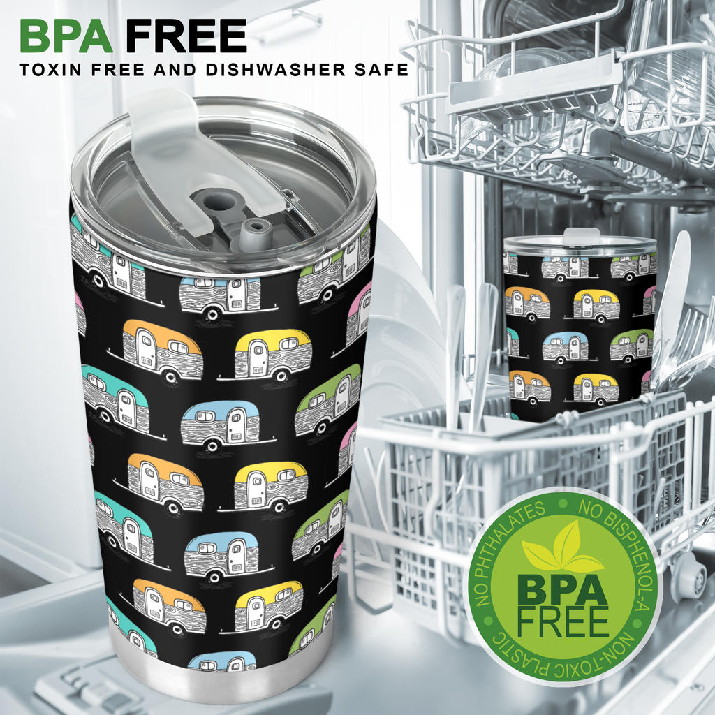 Camper Pattern Camping Themed No 2 Print Tumbler