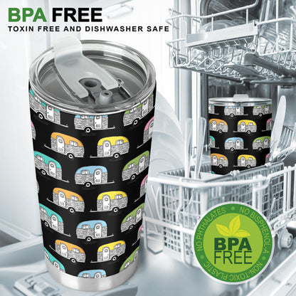 Camper Pattern Camping Themed No 2 Print Tumbler