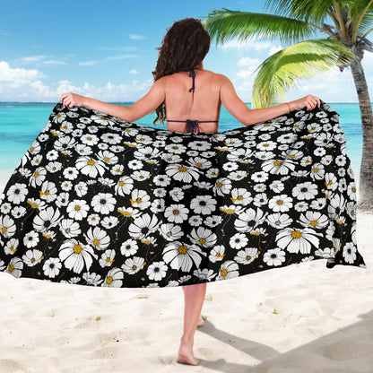 Daisy Pattern Print Design 02 Sarong Pareo Wrap