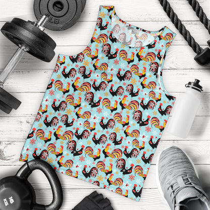 Rooster Themed Design Men Tank Top