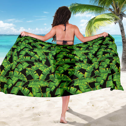 Banana Leaf Pattern Print Design 03 Sarong Pareo Wrap