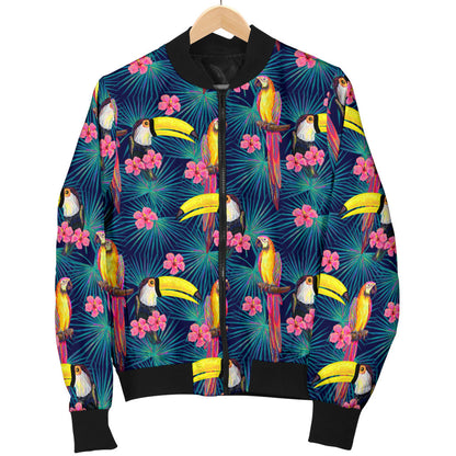 Toucan Parrot Design Men Bomber Jacket