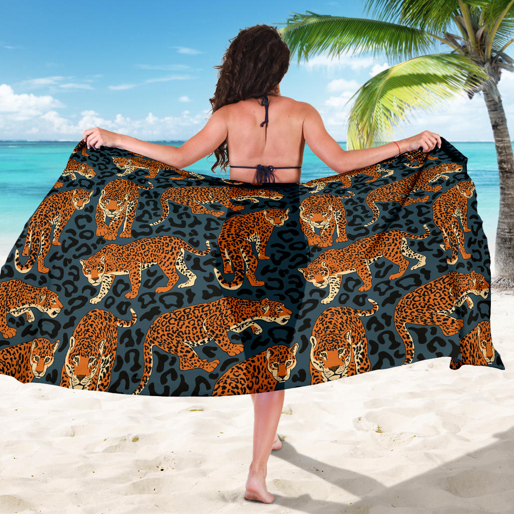 Jaguar Pattern Print Design 04 Sarong Pareo Wrap