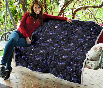 Jellyfish Themed Quilt Bedspread