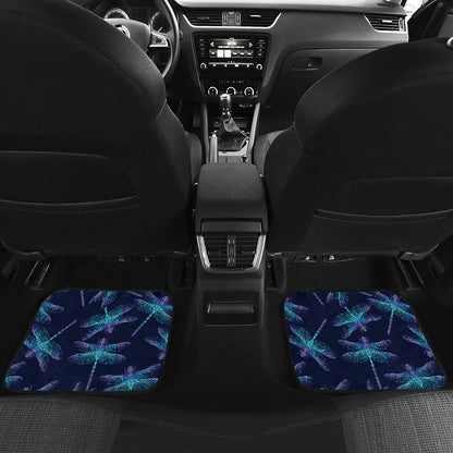 Dragonfly Hand Drawn Style Print Car Floor Mats Front Back