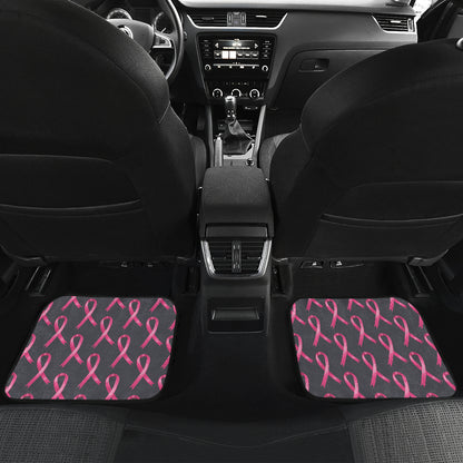 Breast Cancer Awareness Pattern Car Floor Mats Front Back