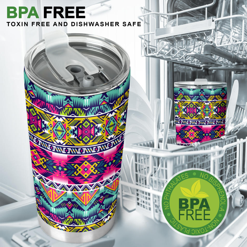 Indian Navajo Color Themed Design Print Tumbler