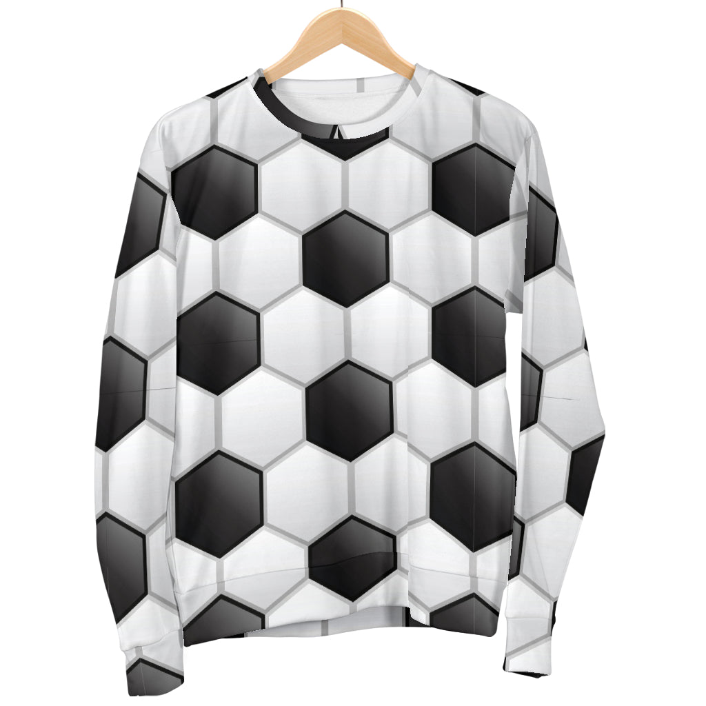 Soccer Ball Texture Print Pattern Women Long Sleeve Sweatshirt