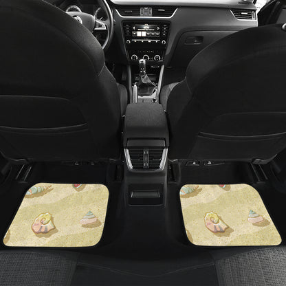 Beach with Seashell Theme Car Floor Mats Front Back