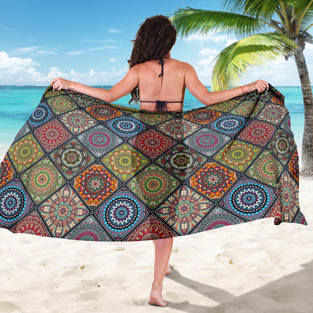 Bohemian Pattern Print Design 05 Sarong Pareo Wrap