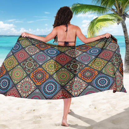 Bohemian Pattern Print Design 05 Sarong Pareo Wrap