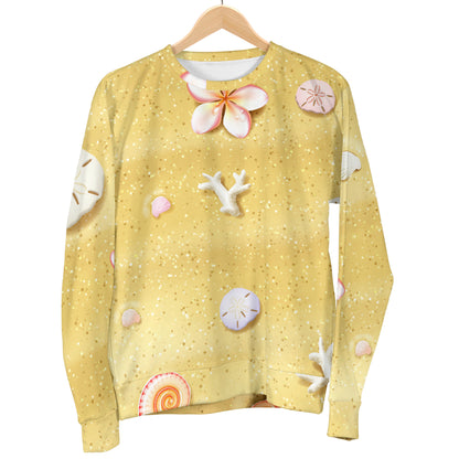 Beach Theme Print Women Long Sleeve Sweatshirt