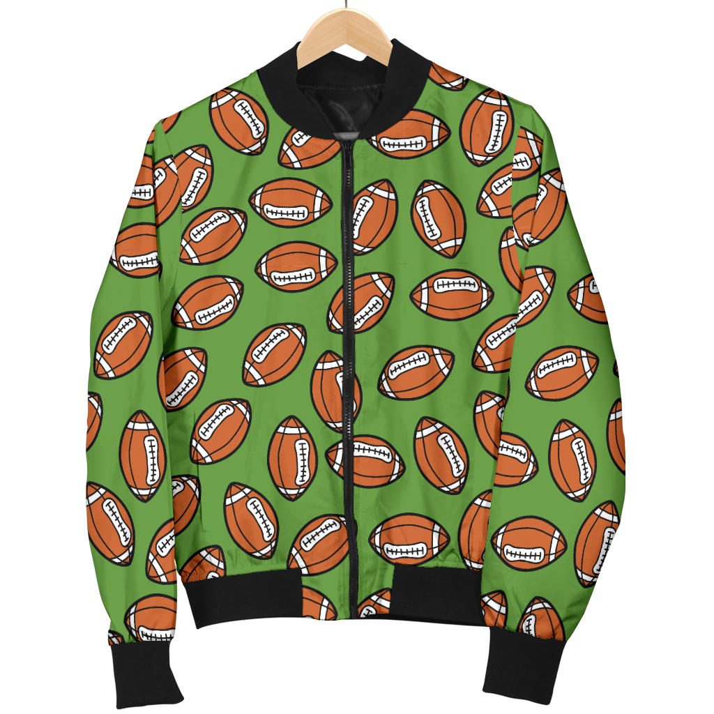 American Football on Green Design Men Bomber Jacket