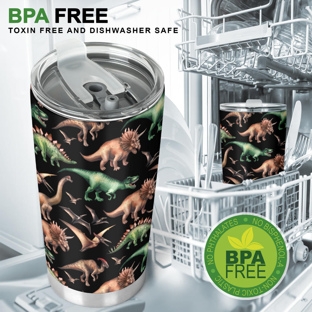 Dinosaur Print Pattern Tumbler
