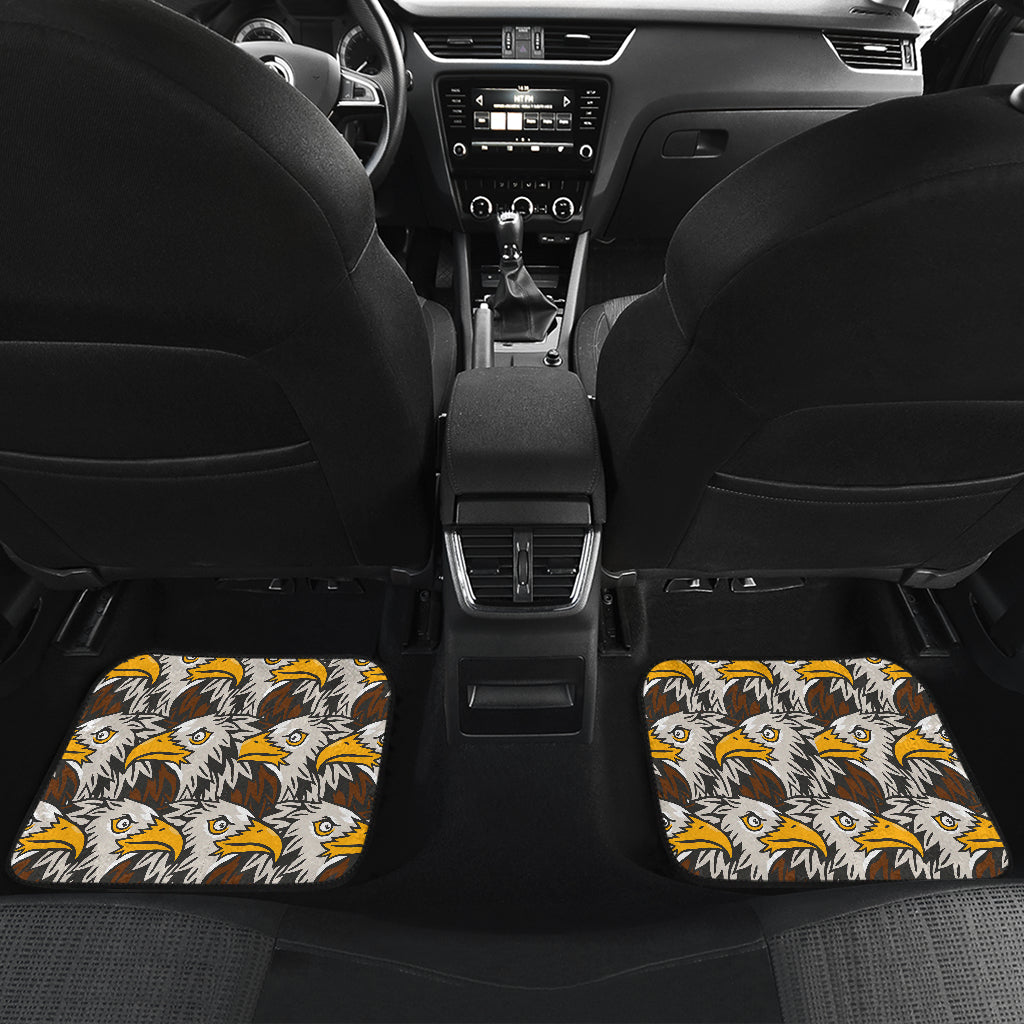 Eagles Head Pattern Car Floor Mats Front Back