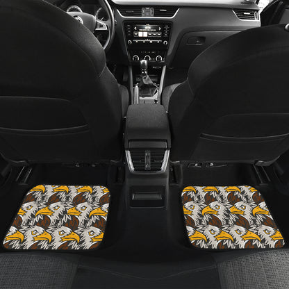 Eagles Head Pattern Car Floor Mats Front Back
