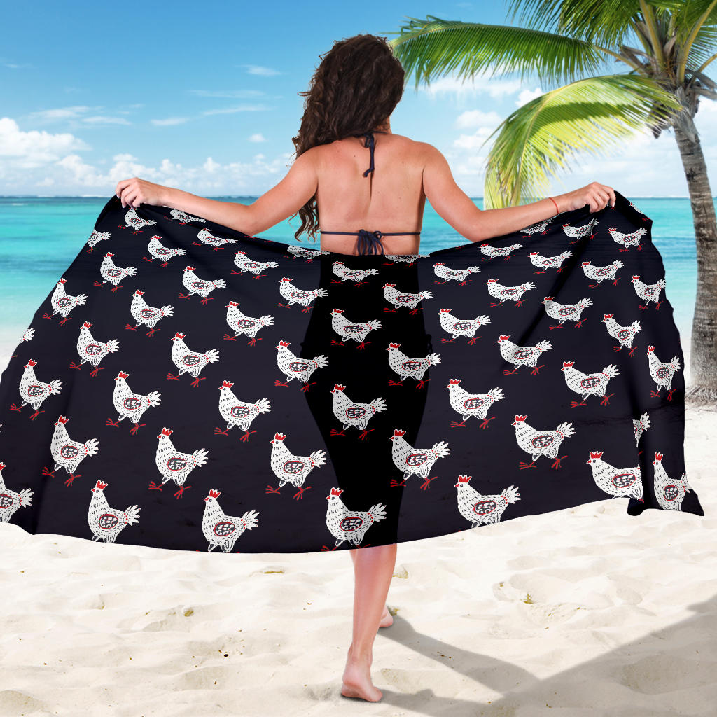 Chicken Pattern Print Design 03 Sarong Pareo Wrap