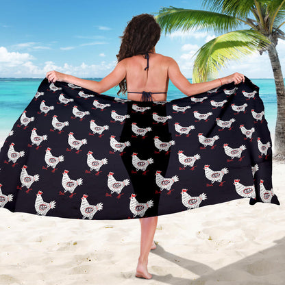 Chicken Pattern Print Design 03 Sarong Pareo Wrap