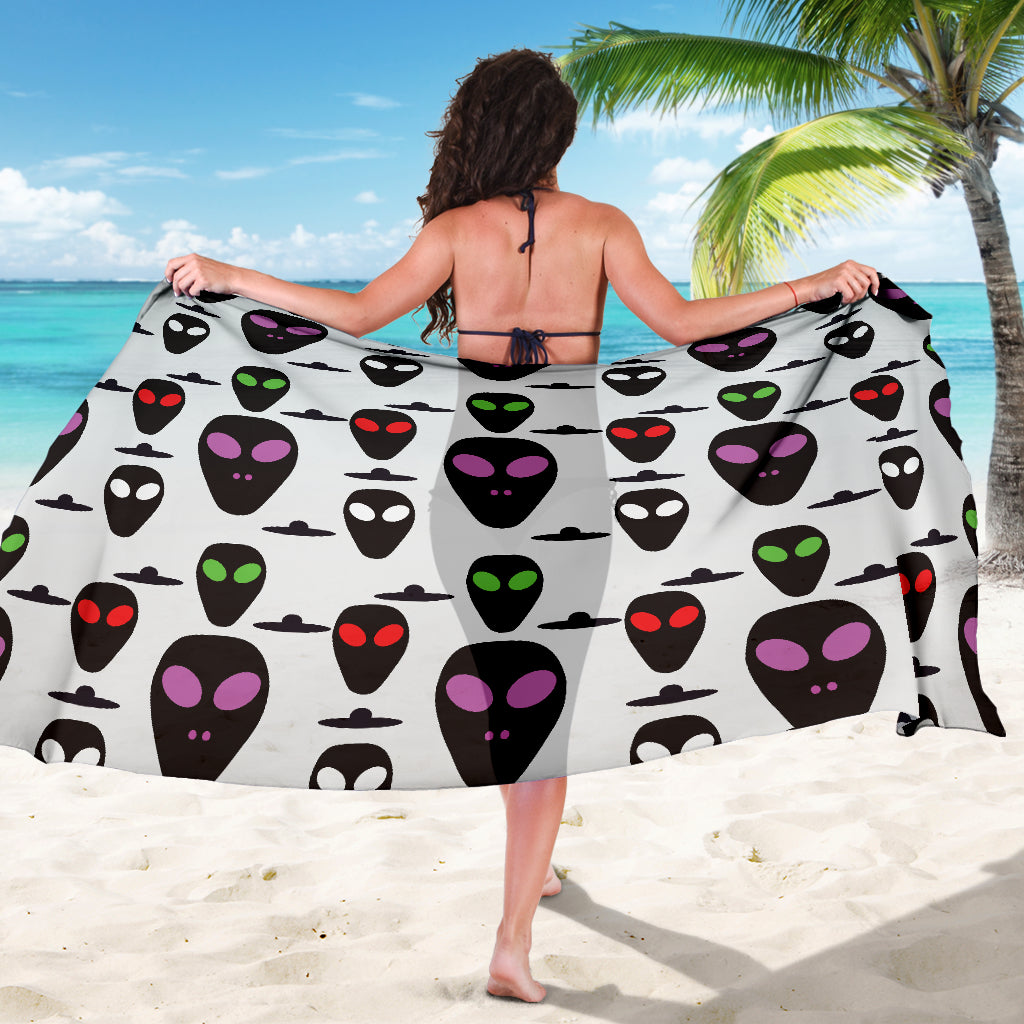 Alien Pattern Print Design 06 Sarong Pareo Wrap