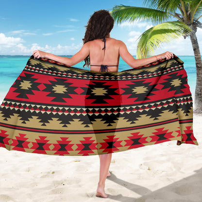 Navajo Pattern Print Design A04 Sarong Pareo Wrap