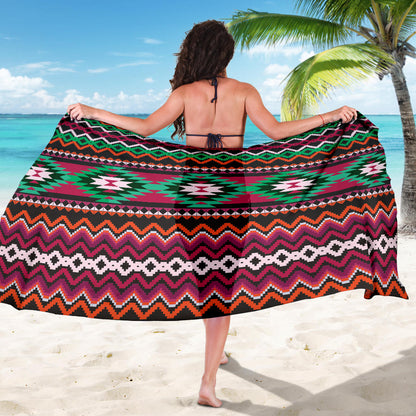 Mexican Pattern Print Design 01 Sarong Pareo Wrap