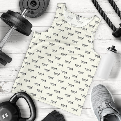 Trumpet Pattern Themed Print Men Tank Top