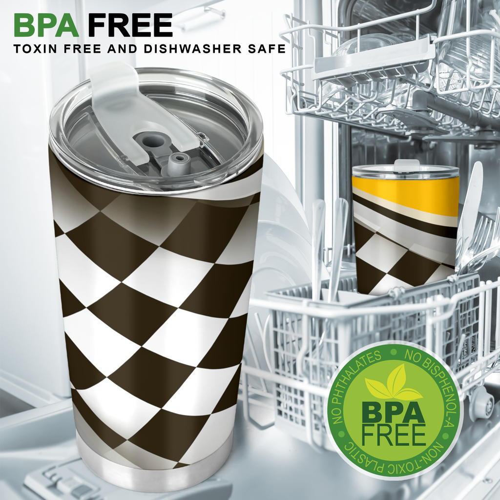 Checkered Flag Racing Style Tumbler