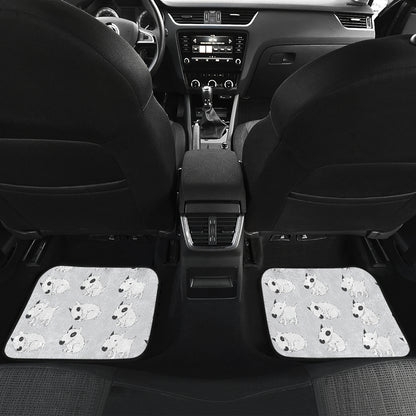 Bull Terrier hand draw Print Pattern Car Floor Mats Front Back