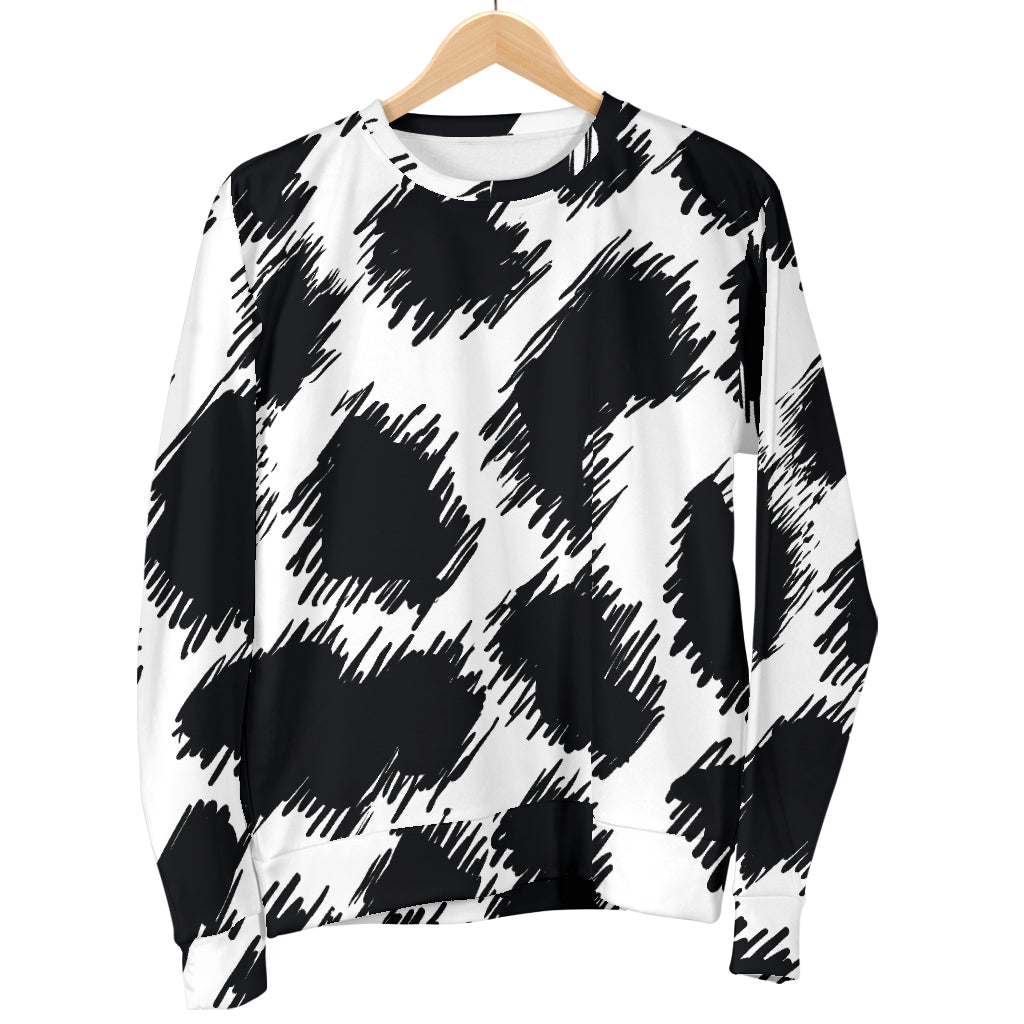 Cheetah Black Print Pattern Men Long Sleeve Sweatshirt