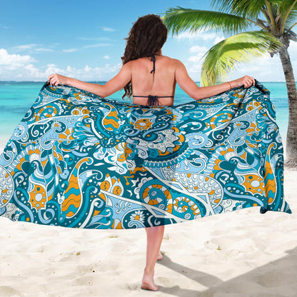 Funky Retro Pattern Print Design A03 Sarong Pareo Wrap