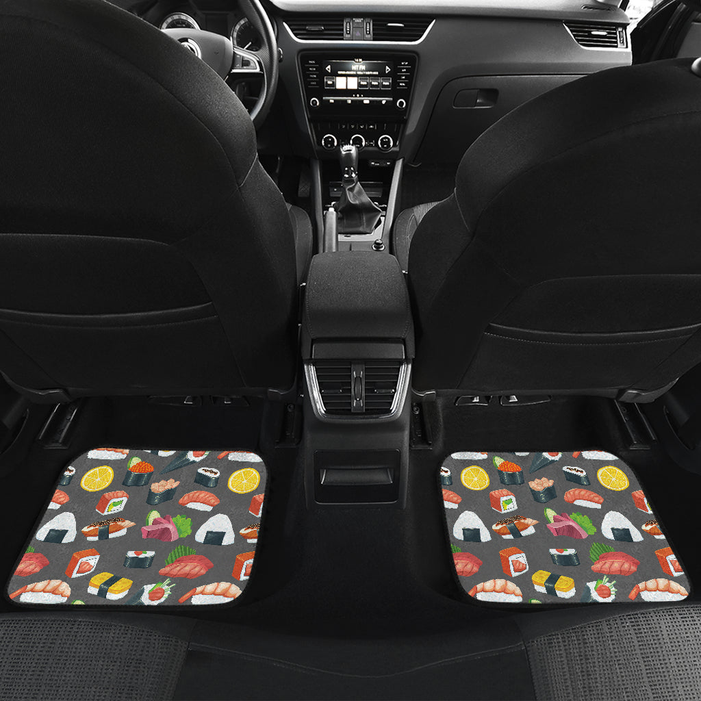 Sushi Pattern Print Car Floor Mats Front Back