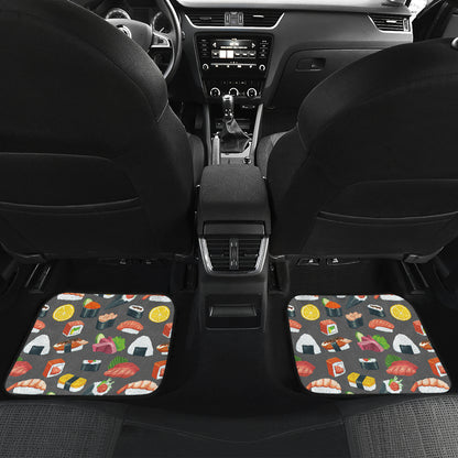 Sushi Pattern Print Car Floor Mats Front Back