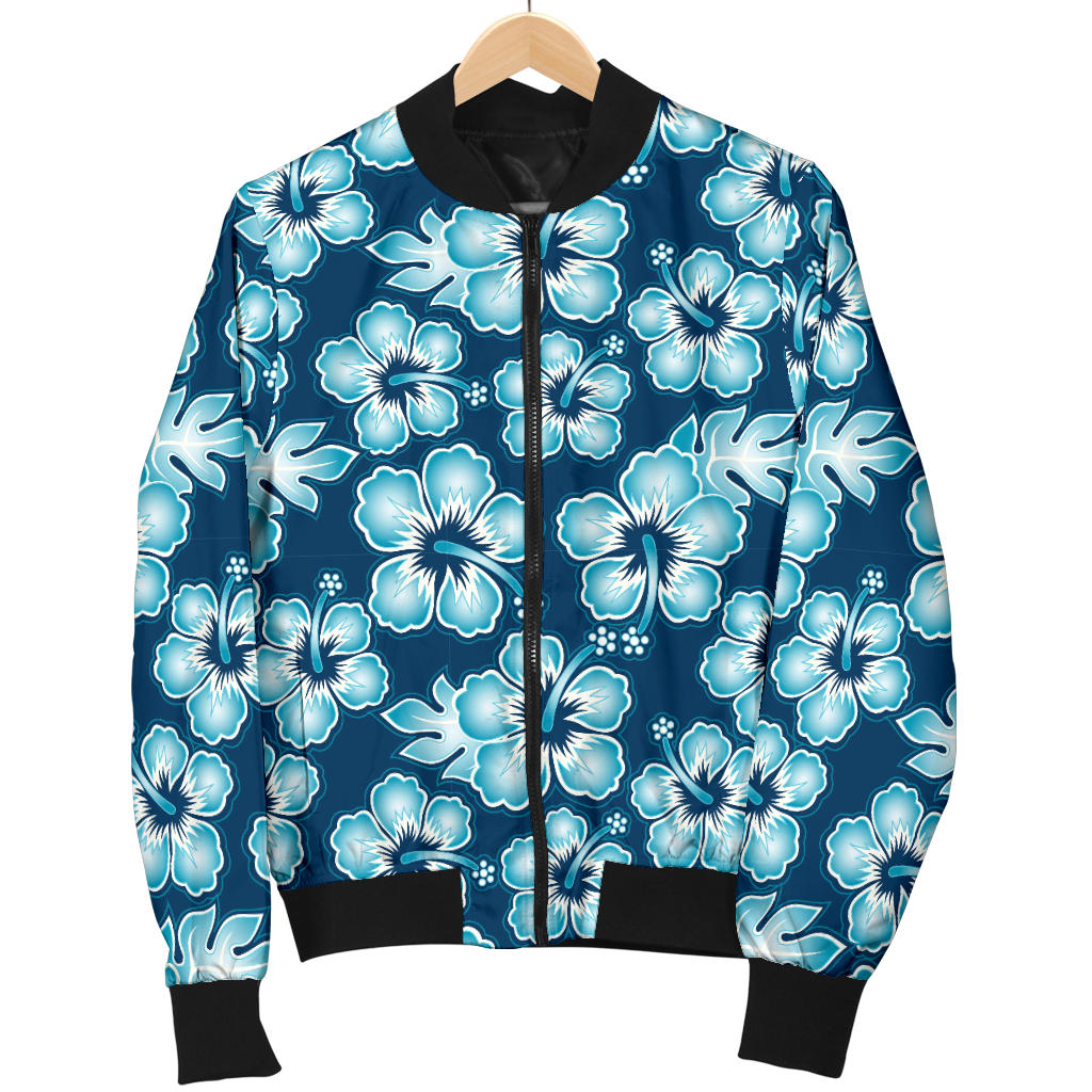 Hibiscus Flower Hawaiian Themed Men Bomber Jacket